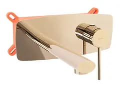 Змішувач для умивальника Rea Oval + Box прихованого монтажу gold REA-B5125 Золотий