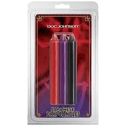 БДСМ свічки Doc Johnson Japanese Drip Candles - 3 Pack Multi-Colored