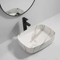 Умивальник накладний Mixxus Premium Bevel-0102 marble 495x370x135 мм MP6519, Мармур - мініатюра 6