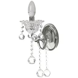 Бра Brille BCL-656W/1 настінне накладне у спальню кришталеве свічка E14 CH