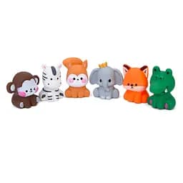 Детские игрушки для купания "Животные" Bambi 2025-18, 6 штук, с пищалкой
