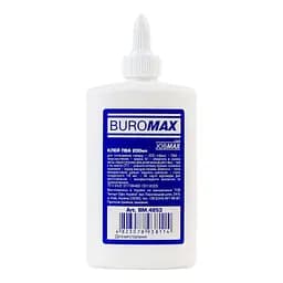 Клей ПВА Buromax Jobmax з ковпачком-дозатором 200 мл (BM.4853)