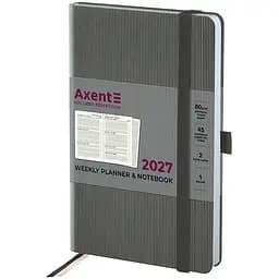 Щотижневик Axent 2027 Partner Lines 125x195 мм сірий (8515-27-03-A)