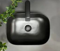 Умивальник VBI Ravenna black matt накладний VBI-011203, Чорний матовий - мініатюра 3