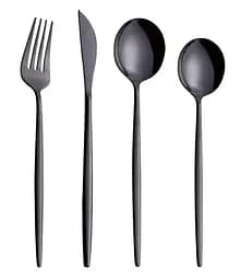 Набор столовых приборов Black из нержавеющей стали 18/10 на 4 предмета.