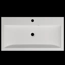 Раковина матова врізна Amidicon Lagune Slim 80 792x425 з литого каменю LAGUNE SLIM_80_MAT, Білий матовий - мініатюра 4