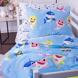 Підковдра на блискавці MirSon Kids Time 17-0522 Sharks are fun, бязь, 210х143 см, різнокольорова - мініатюра 2