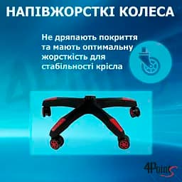 Геймерське крісло 4Points GT з підставкою для ніг Червоне - мініатюра 13