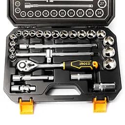 Набір торцевих головок з тріскачкою Ingco Industrial 1/2" 25 предметів (HKTS12251) - мініатюра 3