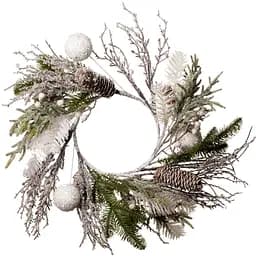 Вінок декоративний Yes! Fun з білими кулями 48 см (974757)