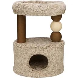 Дряпка-будиночок Trixie Harvey для котів джут/плюш біло-коричнева 54х40х73 см [CD]