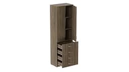 Шкаф Анжело Ferrum-decor на 3 полок с 2 дверями и 4 ящика 1900x600x380 ДСП Дуб Сонома Трюфель 16 мм (FRD-104993)