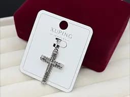 Біжутерія хрестик медичне золото Xuping хрестик на шию з медзолоту гіпоалергенна прикраса для жінок