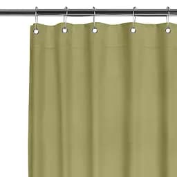 Шторка для душа и ванной Cosas с кольцами 180х180 olive, оливка (ShowerCurtains_27Olive_DUK_180x180_Hook)