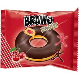 Кекс Ani Brawo Donut вишневий в глазурі 50 г (903283)