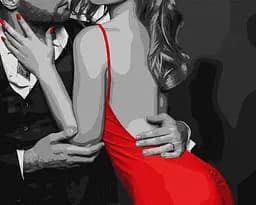 Набор для росписи по номерам Объятия влюбленных, 40x50 см, КНО8401