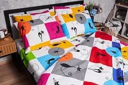 Підковдра Moon&Star Бязь Gold Люкс Cat Brawlers King Size 220x240 см - мініатюра 3