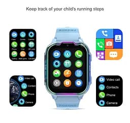 Дитячий смарт годинник D20 з GPS, 4G сім картою, відеодзвінком, 7 іграми, українською мовою, кнопкою SOS та прослуховуванням Фіолетовий - мініатюра 13