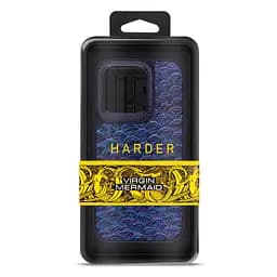 Кожаный чехол для Apple iPhone 15 Pro, Harder Virgin Mermaid, синий, термополиуретан ТПУ + экокожа с морской чешуйчатой текстурой, панель, защита корпуса, противоударный, микрофибра, рамка вокруг камеры, защита всего корпуса, (ARM76819) - мініатюра 3