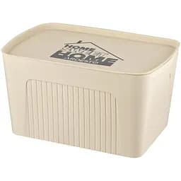 Ящик для зберігання Ardesto 45.5 x 31 x 24.5 см з кришкою 23 л бежевий (ARHC2523B)