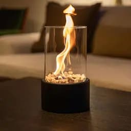 Біокамін настільний Ethanol Lamp, декоративний камін на біоетанолі для дому та квартири, чорний