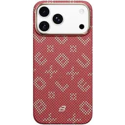TPU+PC чохол Blueo Gilded Tactile Woven with Magnetic Fit для Apple iPhone 17 Pro Max (6.9") Red - мініатюра 3