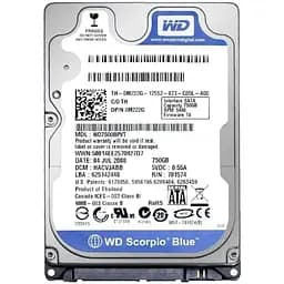 Жесткий диск 2.5 WD 750Gb WD7500BPVT Б/У