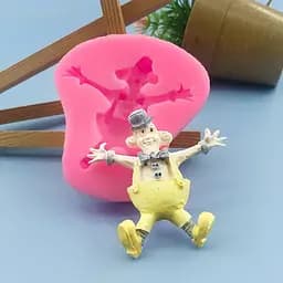 Молд силіконовий кондитерський для мастики та шоколаду Клоун, Kitchen Master Рожевий 87474