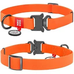 Ошейник Waudog Waterproof с QR паспортом водостойкий металлическая пряжка-фастекс Размер S (4823089327570)