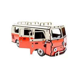Дерев'яний 3D конструктор "Мікроавтобус" 156 деталей PuzzleOK det0015000 - мініатюра 4