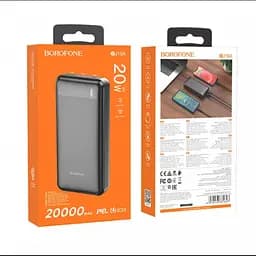 Павербанк на кілька входів зовнішній чорний акумулятор Power bank Borofone BJ19A PD20W+QC3.0 20000mAh - мініатюра 6