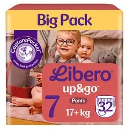 Подгузники-трусики Libero Up&amp;Go 7 (17+кг) 32 шт.