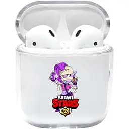 Прозорий силіконовий чохол Apple AirPods з малюнком - EMZ / Brawls Stars (KAP1108)