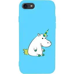 Чехол-накладка Toto Matt TPU 2 mm Print Case Apple iPhone 7/8 #1 Unicorn Circle Sky Blue