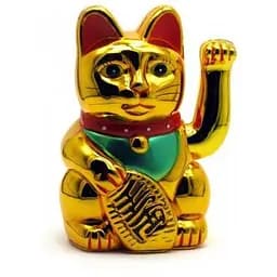 Кішка Манекі-неко махає лапою пластик 18х11х10 см