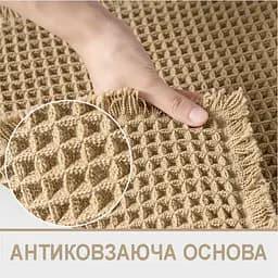 Килимок для ванної /туалету вафельний Lovely Svi - 50 x 80 см Бежевий (207256) - мініатюра 2