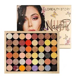Палетка теней для век матовые перламутровые шиммерные 48 оттенков Huda Beauty Naughty 600800