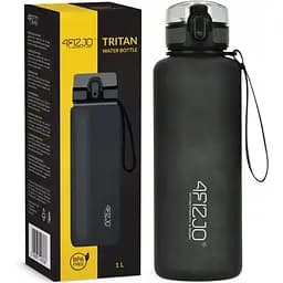 Пляшка для води 4FIZJO спортивна 1000 мл Black (P-5905973403788)