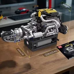 Конструктор Mould King Mking Двигун і коробка передач Turbocharged PAG V8 (10207) [161097] - мініатюра 8