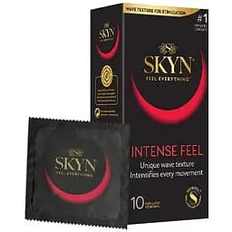 Презервативи безлатексні Skyn Intense Feel (ребристі, 10 шт.)