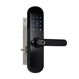 Замок біометричний автономний Trinix TRL-5103BTF Black Right з Bluetooth, зчитувачем відбитків пальців і карт Mifare (65-00013) - мініатюра 2