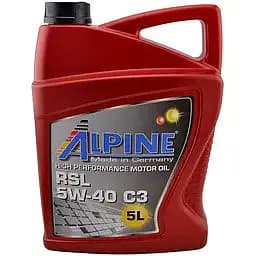 Олива моторна синтетична Alpine RSL 5W-40 С3 Покращена RSL LA API SN/CF MB-229.51 BMW LL-04 5 л (23438)
