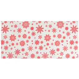 Рушник вафельний Руно Червоні сніжинки набивний 35х70 см (217.15_Червонісніжинки)