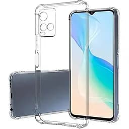 TPU чохол Getman Ease logo посилені кути Full Camera для Vivo Y21 / Y33s Безбарвний прозорий