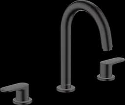 Змішувач Hansgrohe Vernis Blend для умивальника на 3 отвори з донним клапаном pop-up Matt Black 71553670 Чорний матовий