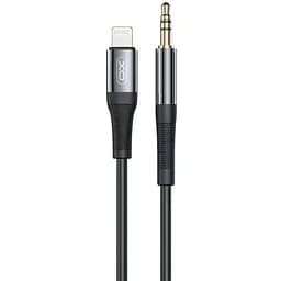 Кабель AUX XO NB-R193A Lightning to 3.5 мм adapt audio Черный