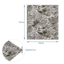 Панель стінова 3D 700х770х2мм (061-2) МАРМУР ЧОРНИЙ (D) SW-00001912