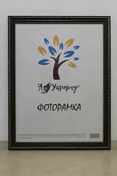 Фоторамка 40х60, коричнева із золотим обрамленням, 333-608, СКЛО + ДВП                                                                                                                                                                                                                                                                                                                                      