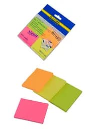 Блок для нотаток, 38x51 мм, 50 аркушів, неон, 4 шт. в упаковці (В асортименті)