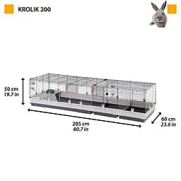 Клітка для кролика в комплекті з перегородкою Ferplast KROLIK 200 - мініатюра 2